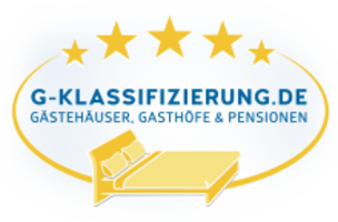 Logo G-Klassifizierung - Deutsche Klassifizierung für Gästehäuser, Gasthöfe und Pensionen